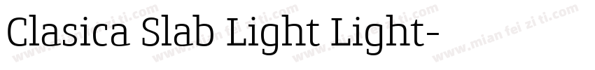 Clasica Slab Light Light字体转换